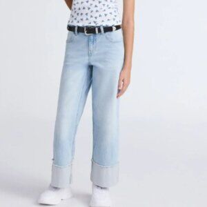 Girls Cuffed Hem Jeans, Sizes 5-18